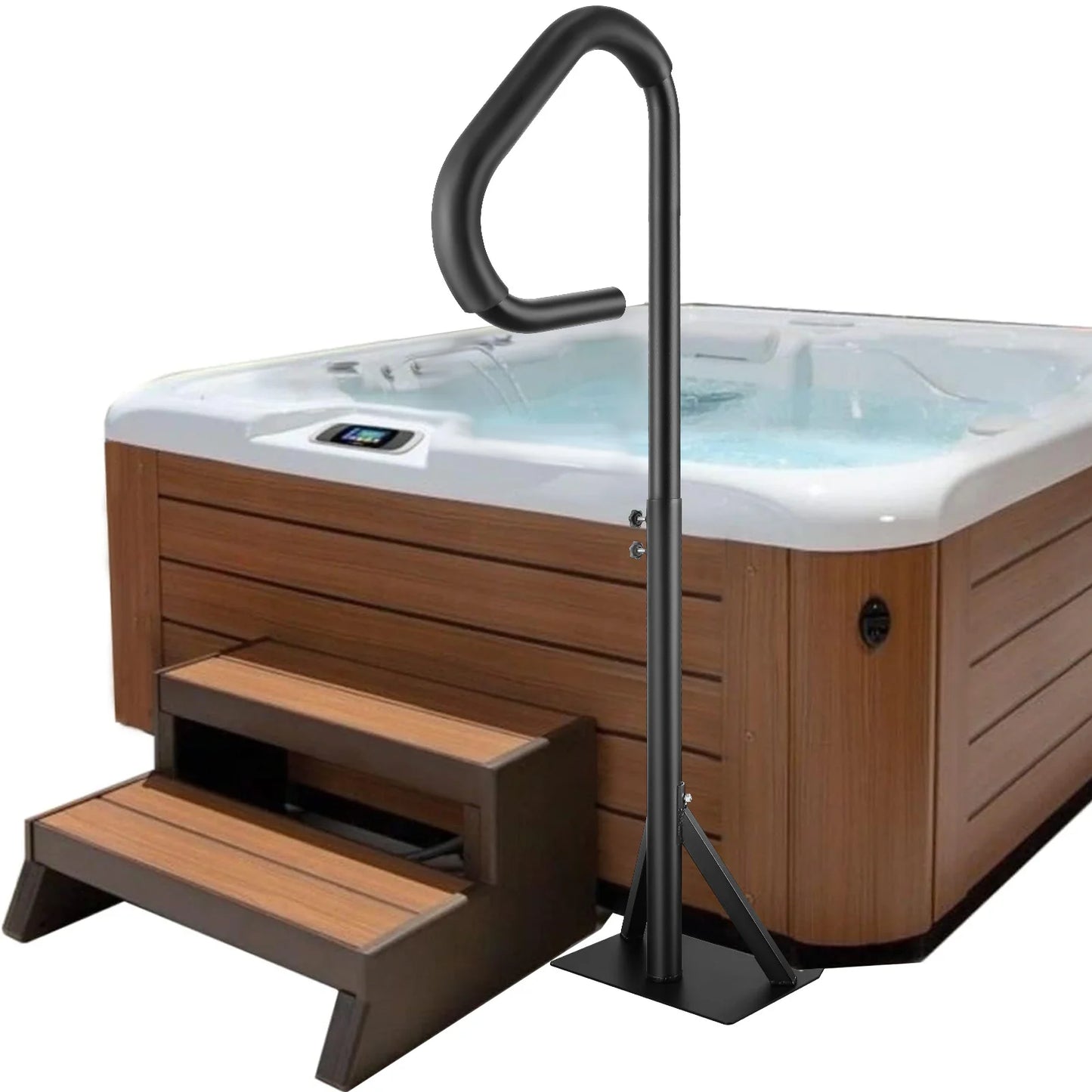Adjustable 360 Rotating Spa Hand Rail With Slide Under Mount Base