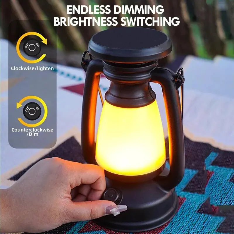 Retro Horse LED Lantern and Desk Lamp Rechargeable Home Decor by S And B Enterprise