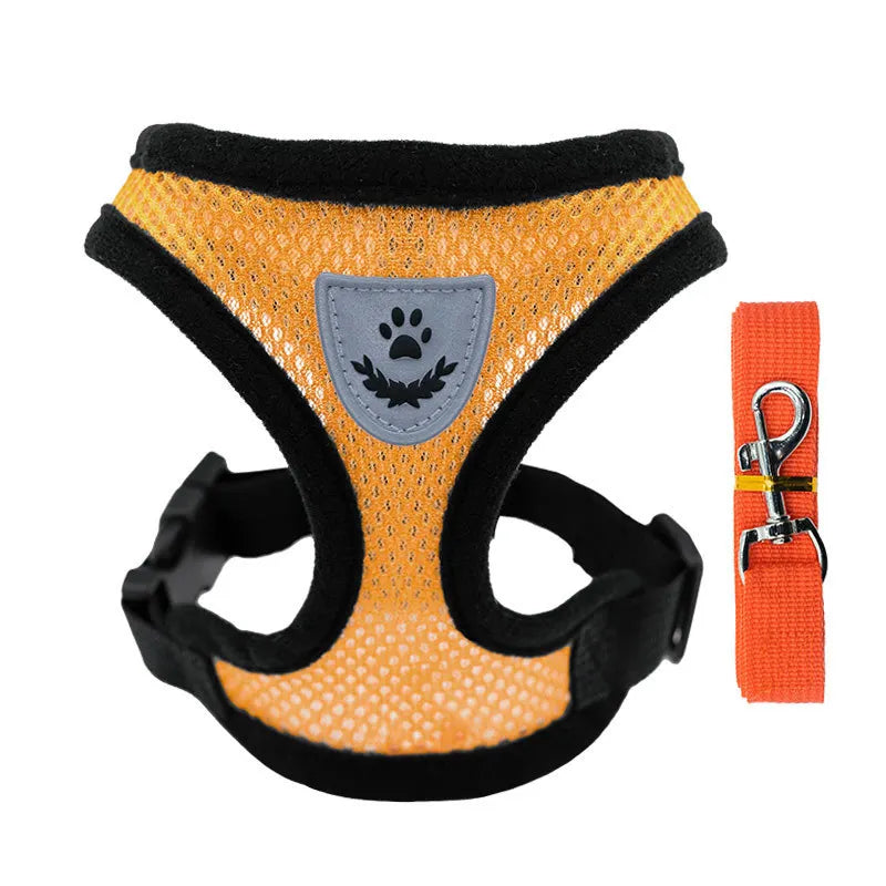 Hot summer small dog pet chest and back breathable dog chest and back suit cat outdoor traction rope child collar by S And B Enterprise