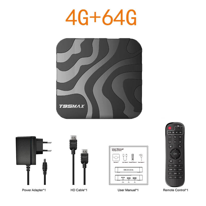TV Box T95 Max Smart Android 14 H618 Ram 8GB Rom 64GB 128GB Set Top Box Dual Wifi 2.4G&5G 6K HDR10 BT AV1 Media Player Fast Box by S And B Enterprise