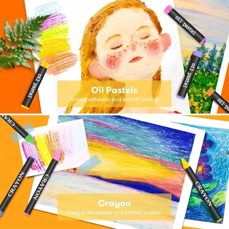 146 Piece Luxury Art Kit for Professionals With Crayons Pencils by S And B Enterprise