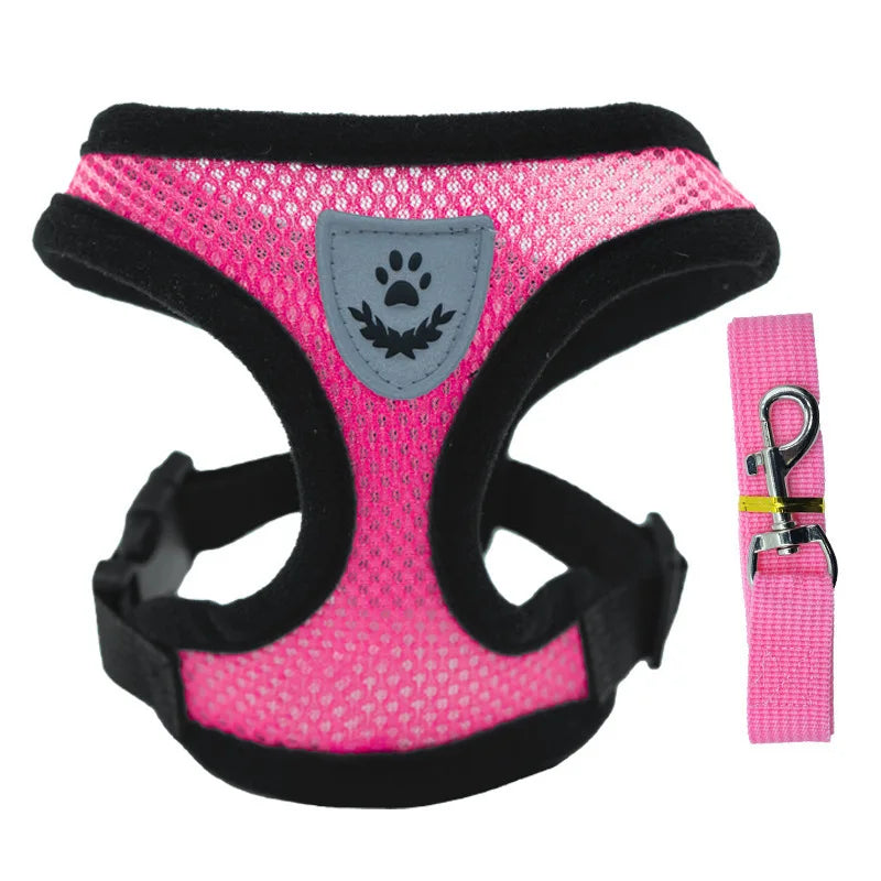 Hot summer small dog pet chest and back breathable dog chest and back suit cat outdoor traction rope child collar by S And B Enterprise