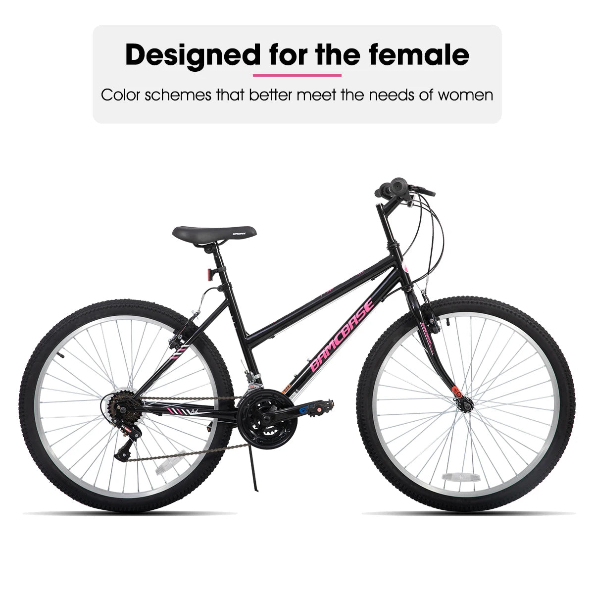 Hiland Bamcbase Womens Mountain Bike 18 Speed Hybrid