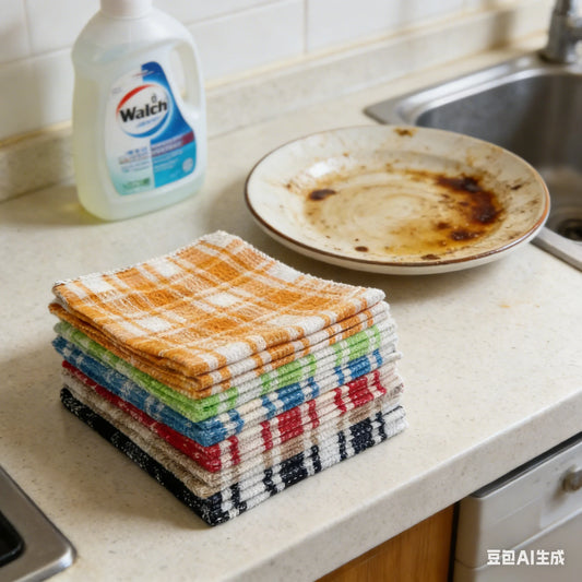 NONECN 100 Percent Cotton Dish Cloths Waffle Weave Towels