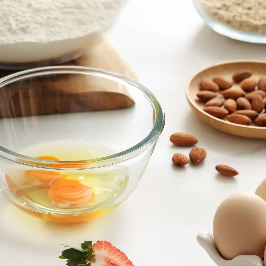 Glass Mixing Bowls Set Borosilicate For Cooking And Prep