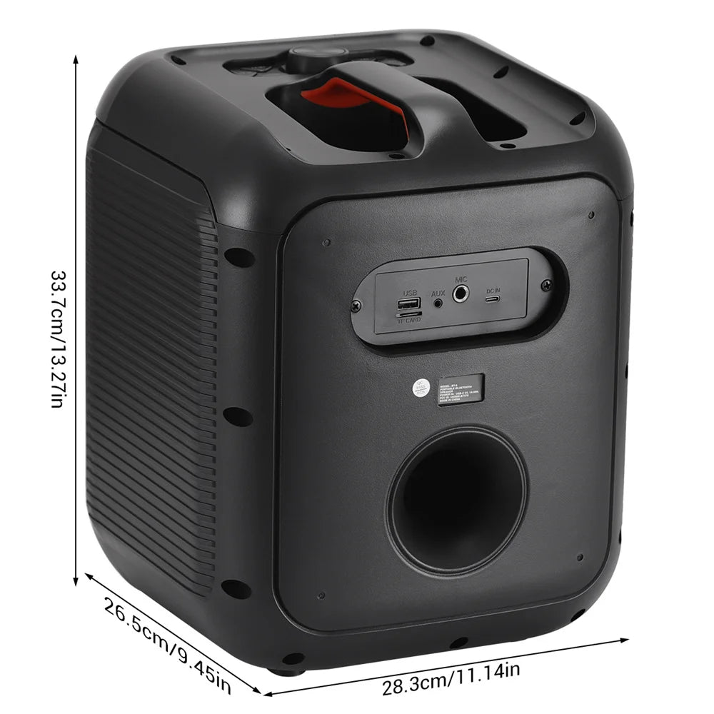 CURUK 6000W Portable Bluetooth Speaker With LED Lights And Mic