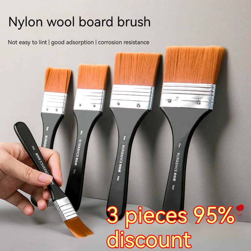 Borrence Memory Nylon Paint Brush Set For Acrylic Oil Watercolor