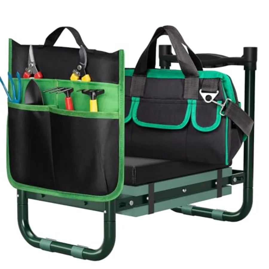 Foldable Garden Kneeler And Seat Bench With Padded Kneeling Surface by S And B Enterprise