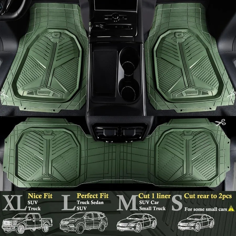 Heavy Duty Rubber Car Floor Mats All Weather