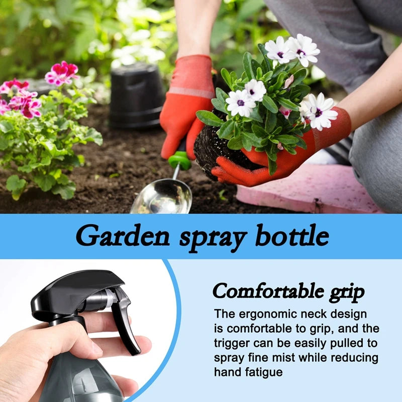FGHGF Plastic Spray Bottles Reusable With Trigger Sprayer 3-Pack