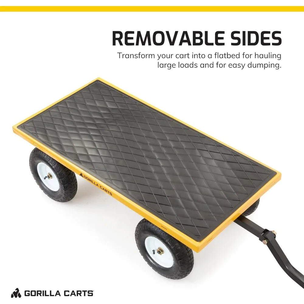 Heavy Duty Utility Cart All Terrain Garden Wheelbarrow Wagon