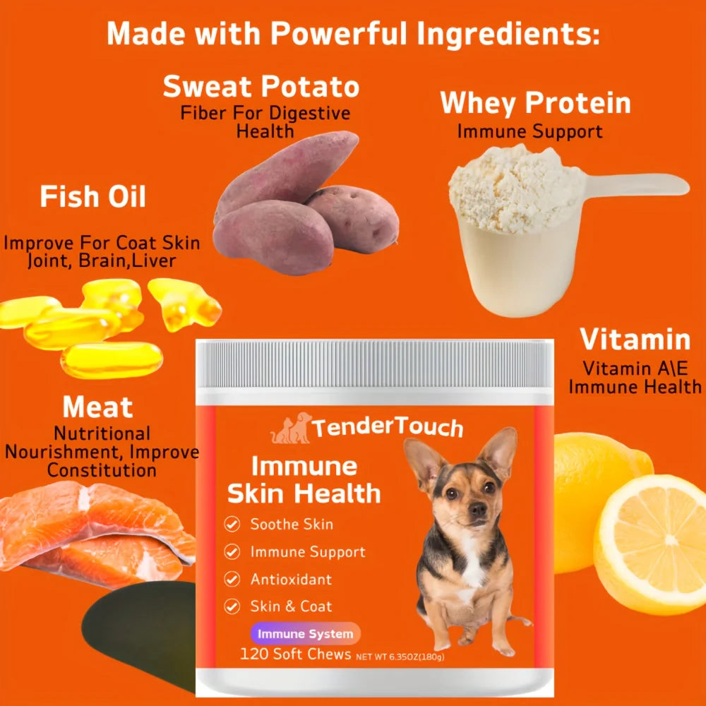 Dog Allergy Support Immunity Chews Supplement For Dogs