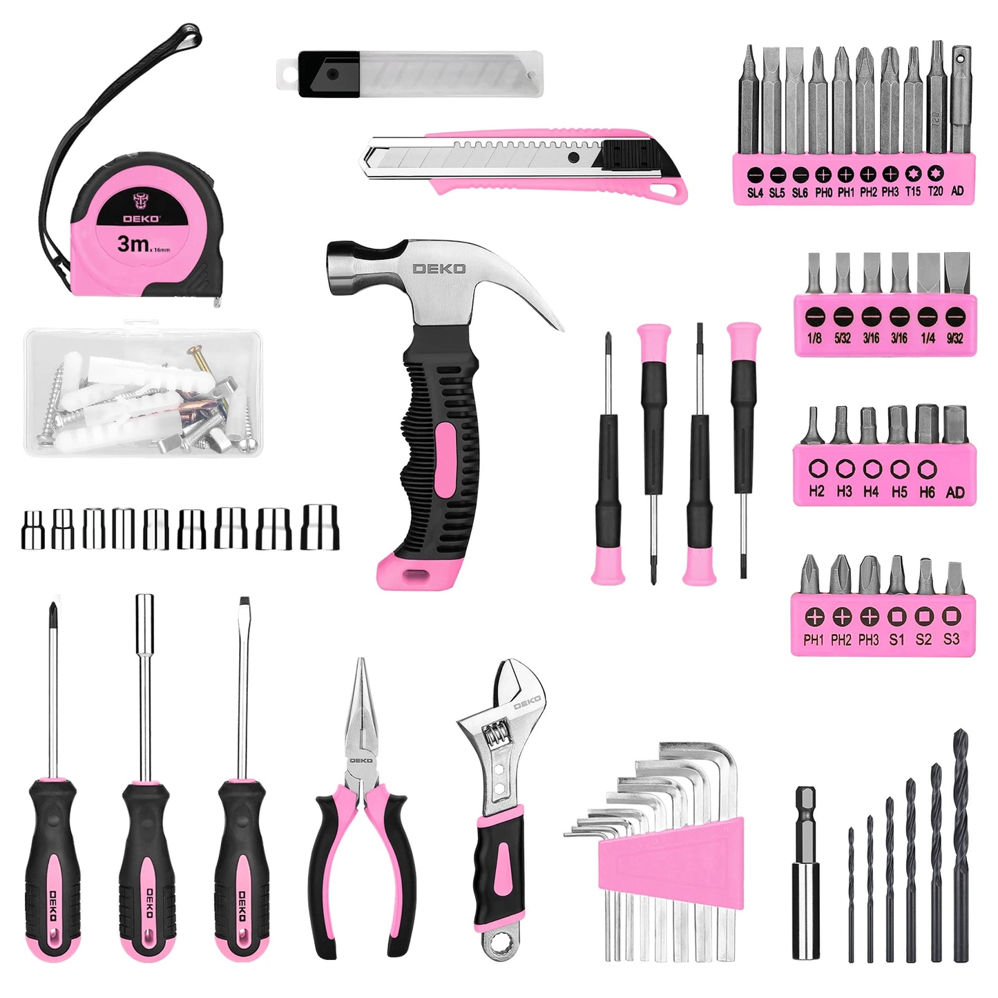 DEKO 126-Piece Power Tool Combo Kit With 8V Cordless Drill by S And B Enterprise