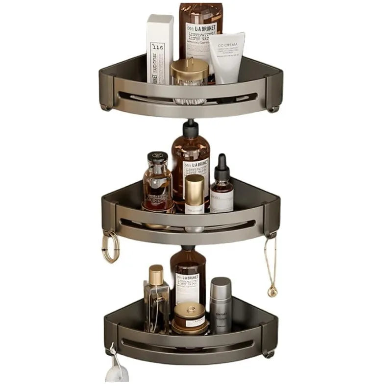 Triangle Adhesive Shower Caddy Set For Corner Showers by S And B Enterprise