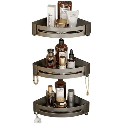Triangle Adhesive Shower Caddy Set For Corner Showers by S And B Enterprise