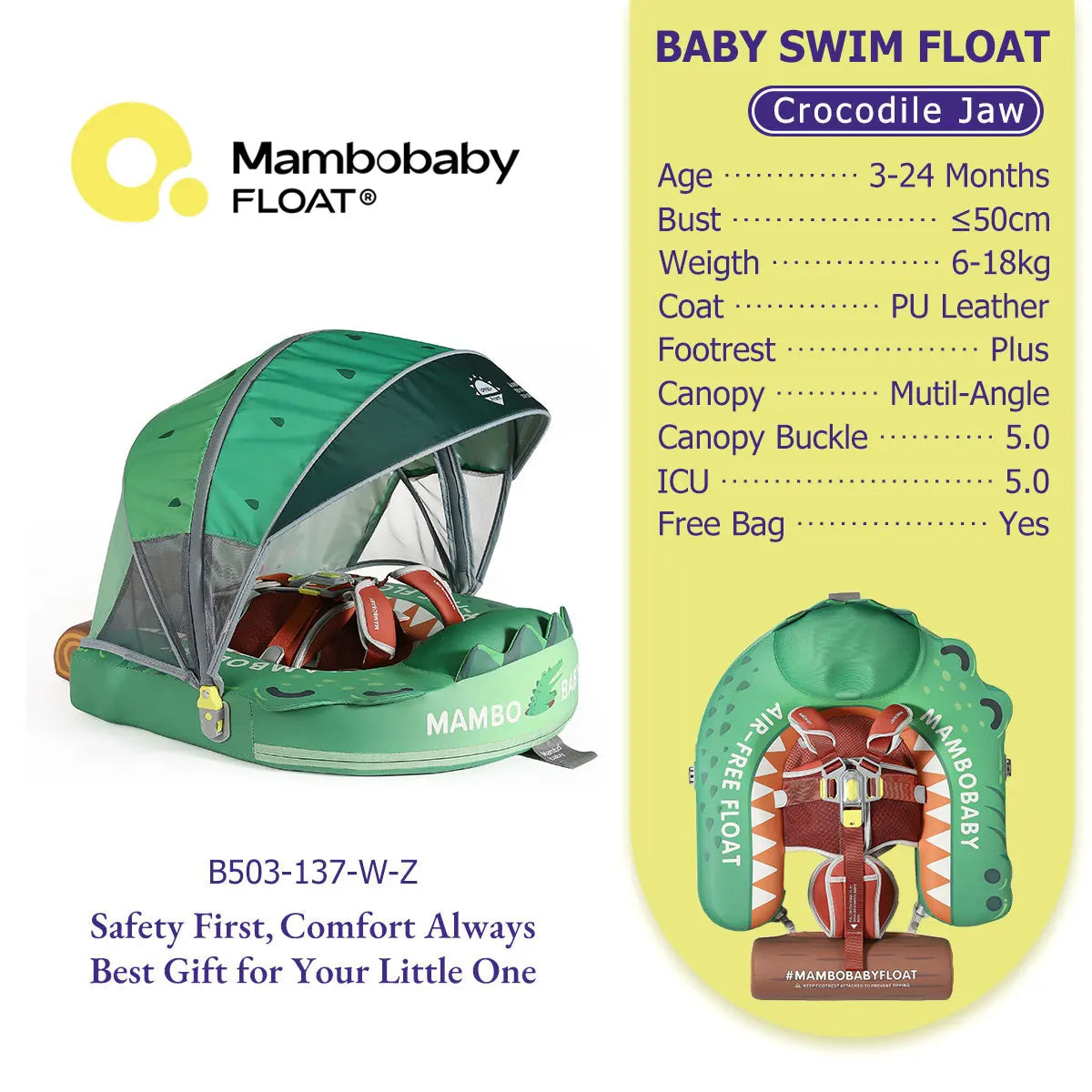 Mambobaby No Slip Safe Harness Baby Swim Float for Toddlers by S And B Enterprise