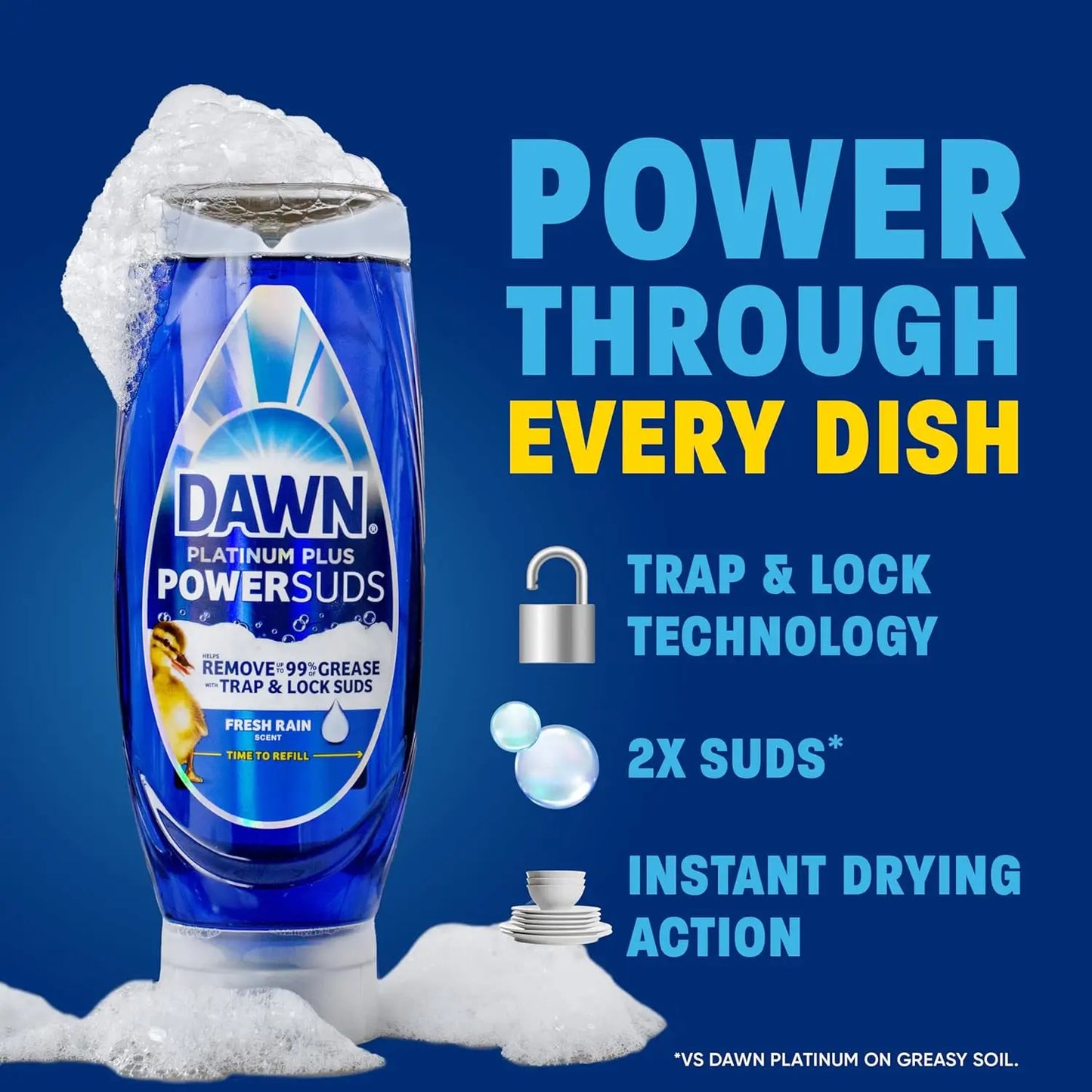 Powerful Liquid Dish Soap For Tough Grease And Lasting Suds
