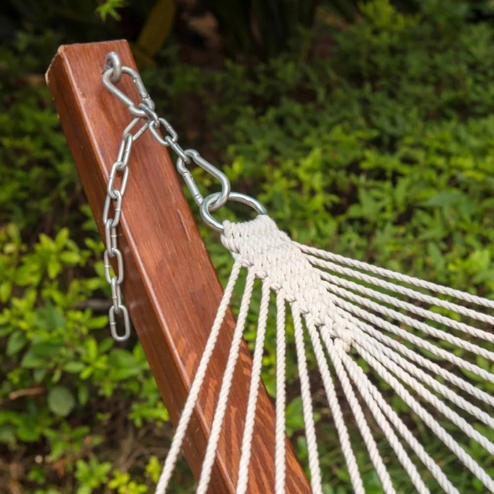 Outdoor Rope Hammock With Spreader Bar And Durable Straps by S And B Enterprise