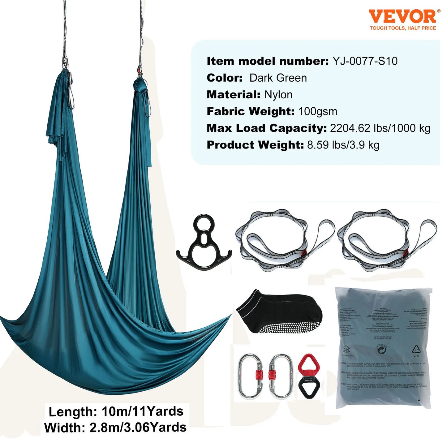 SucceBuy Aerial Yoga Hammock And Swing Starter Kit All Levels