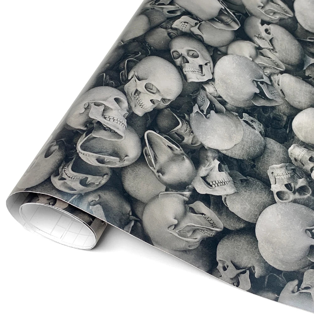 Skull Cartoon Car Sticker Vinyl Wrap For Cars And Motorcycles