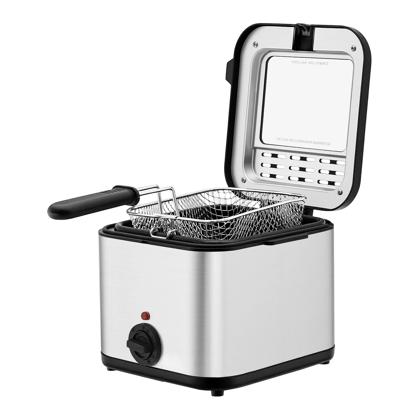 Deep Fryers 2.64Gal Large Capacity Electric Deep Fryer 1000W Fast Heating Stainless Steel Triple Layer Insulation Anti-Scald Rustproof Durable Home Kitchen 110V Commercial Grade Cooking Oil Fryer by S And B Enterprise