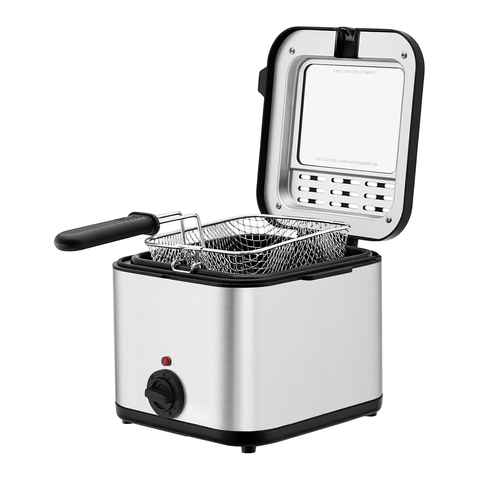 Deep Fryers 2.64Gal Large Capacity Electric Deep Fryer 1000W Fast Heating Stainless Steel Triple Layer Insulation Anti-Scald Rustproof Durable Home Kitchen 110V Commercial Grade Cooking Oil Fryer by S And B Enterprise