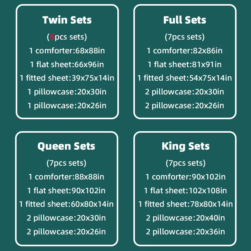 easYum Bedding Set With Comforter And Sheets For Bedrooms