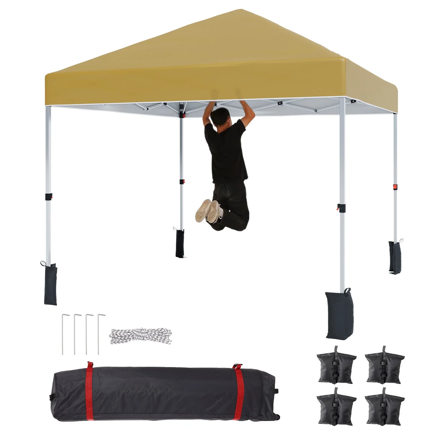 HiMISS Center Locking Canopy Tent Portable Outdoor Shelter
