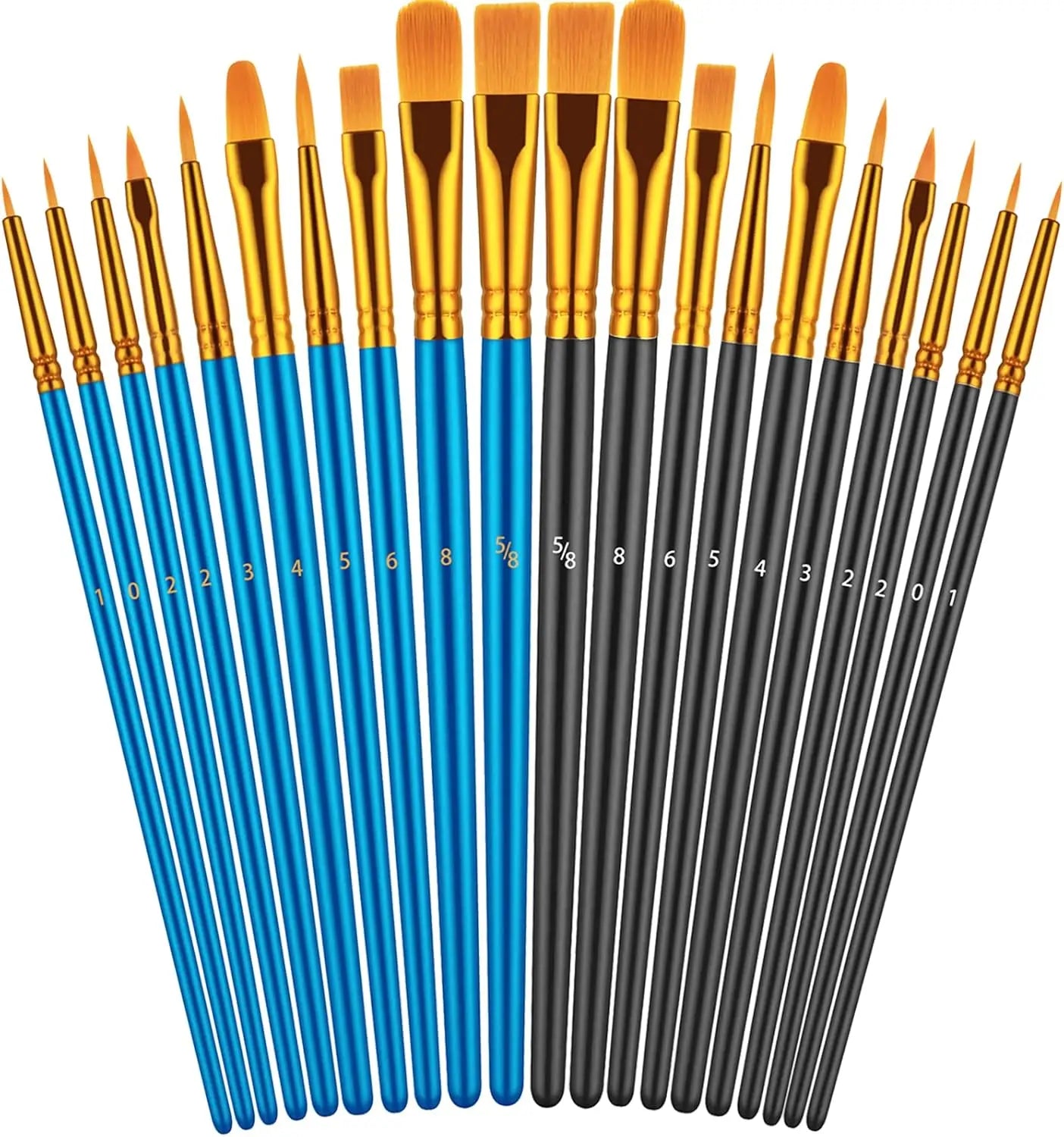 Oil Watercolor Acrylic Paint Brushes Set 2 Pack Professional Art