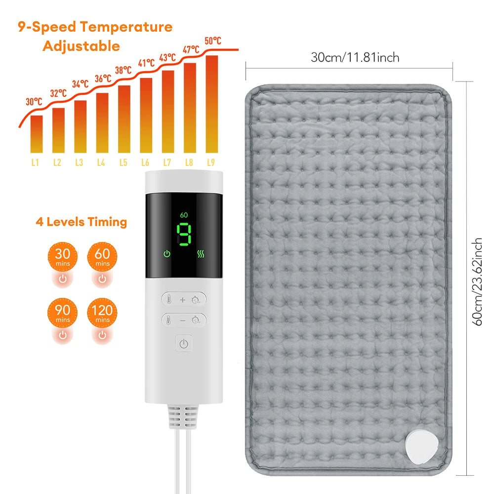 Agdoad Electric Heating Pad For Cramps With 9 Temperature Settings by S And B Enterprise