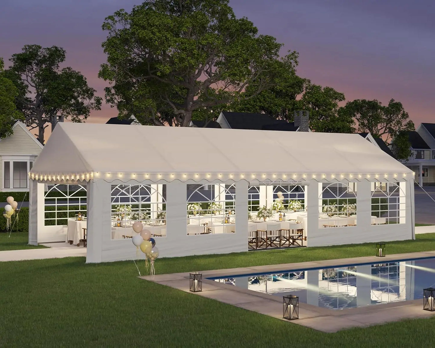 AmerLife Party Tent With Sidewalls Easy Setup