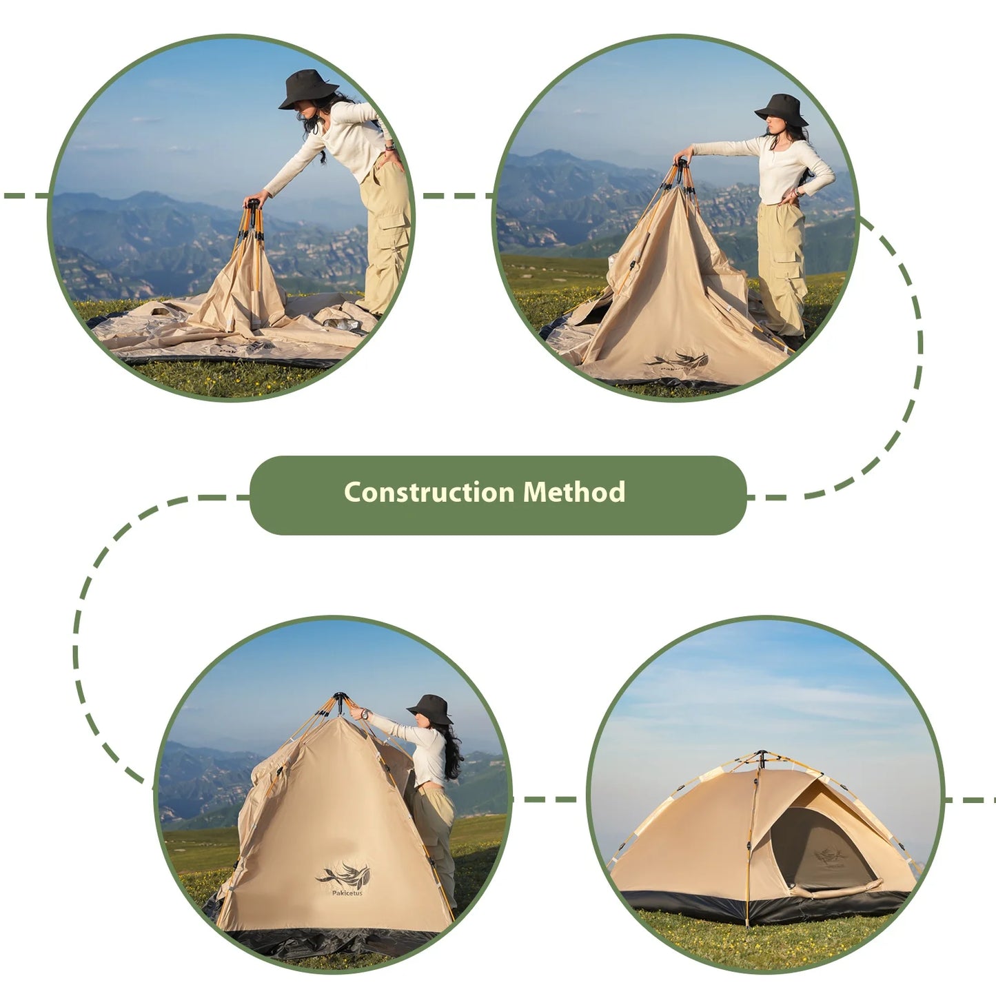Pakicetus Gold Series Instant Cabin Tent All-Season Shelter For Outdoors by S And B Enterprise