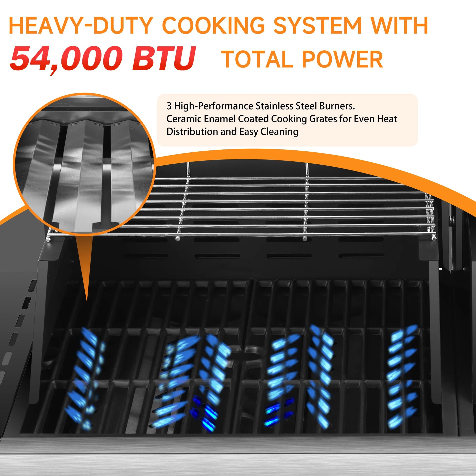 Gas Grill & Flat Top Griddle Combo 54,000 BTU Dual Cooking System,5-Burner Grill Stove Stainless Steel Panel,for Outdoor Cooking by S And B Enterprise