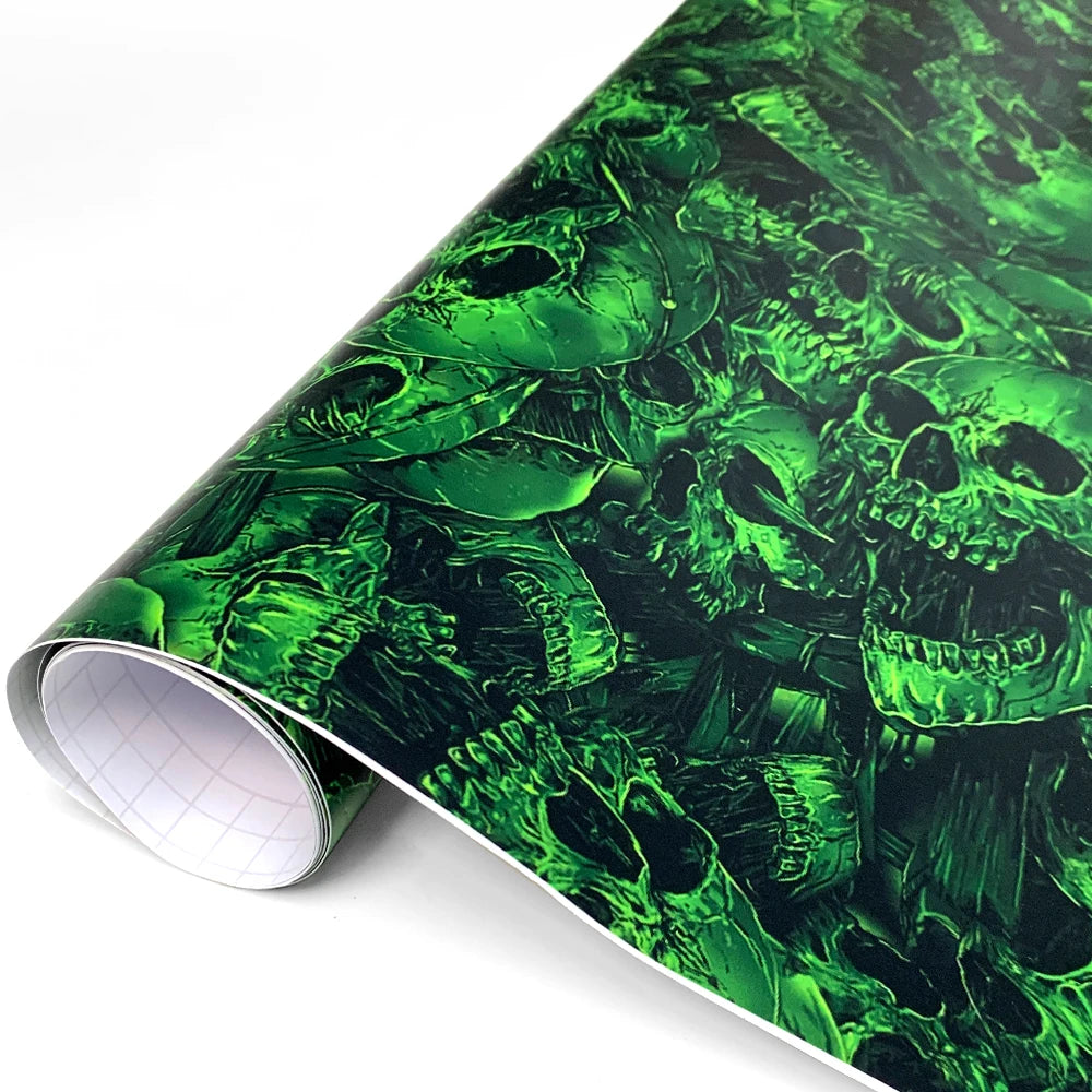 Skull Cartoon Car Sticker Vinyl Wrap For Cars And Motorcycles