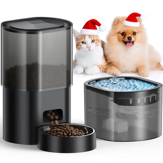 Cat Feeder And Water Fountain 5G WiFi Dispenser With App