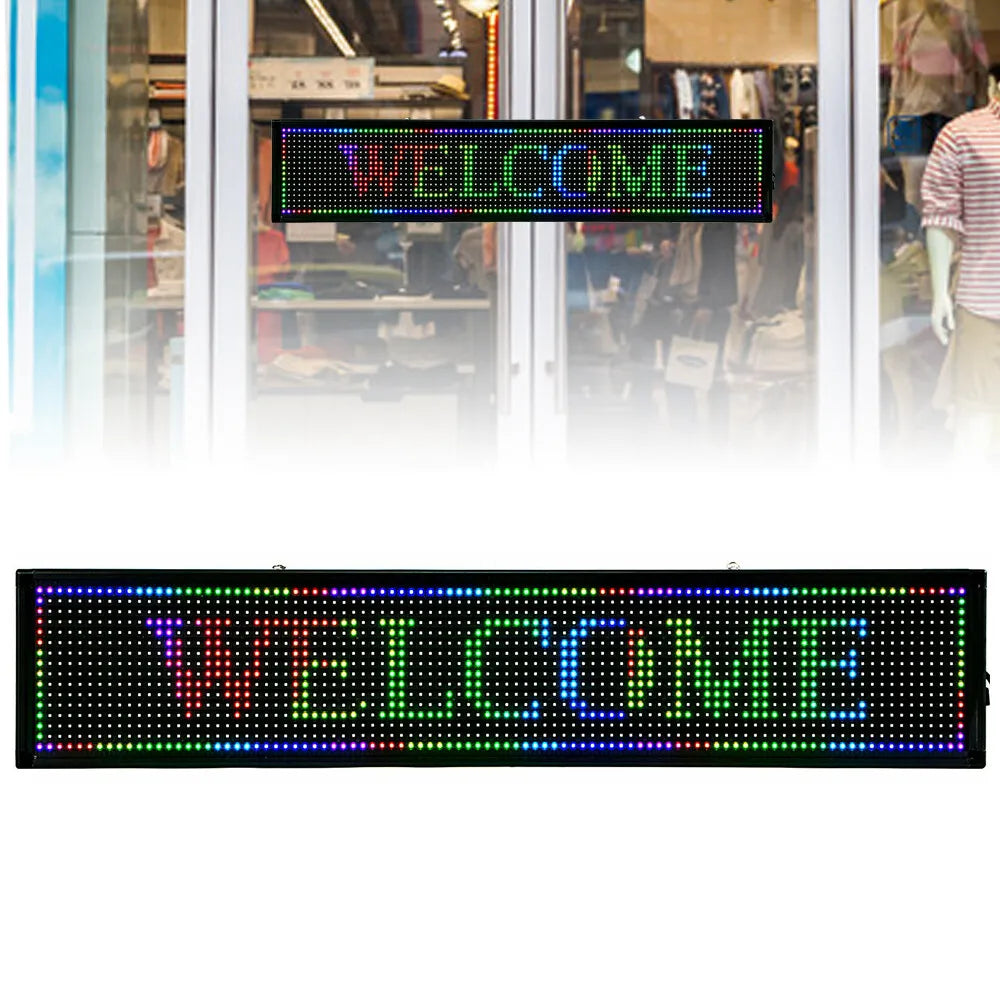 Bymaocar LED Sign Programmable Billboard USB WiFi Control Indoor