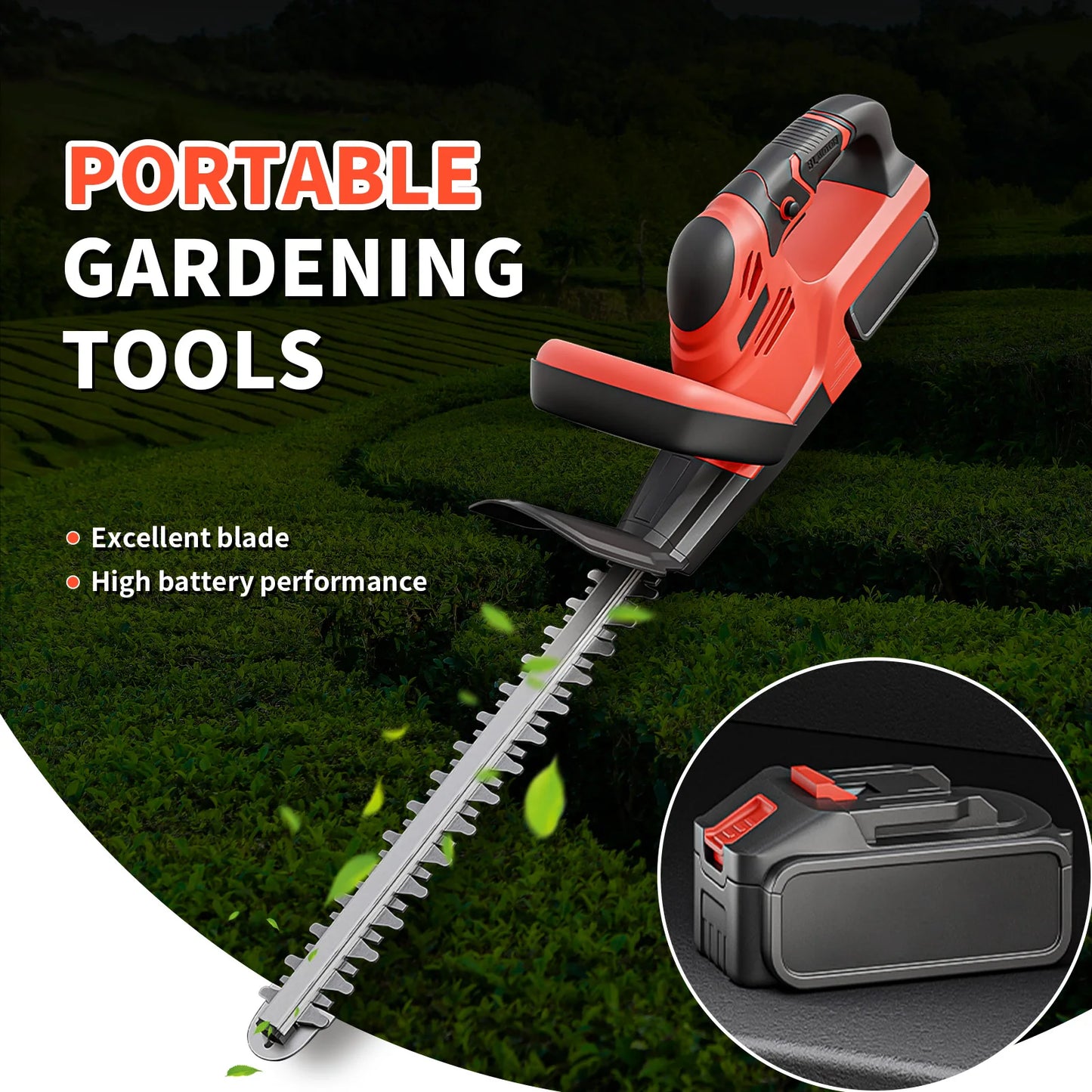 Cordless Hedge Trimmer With Battery Included For Garden Yard Care by S And B Enterprise