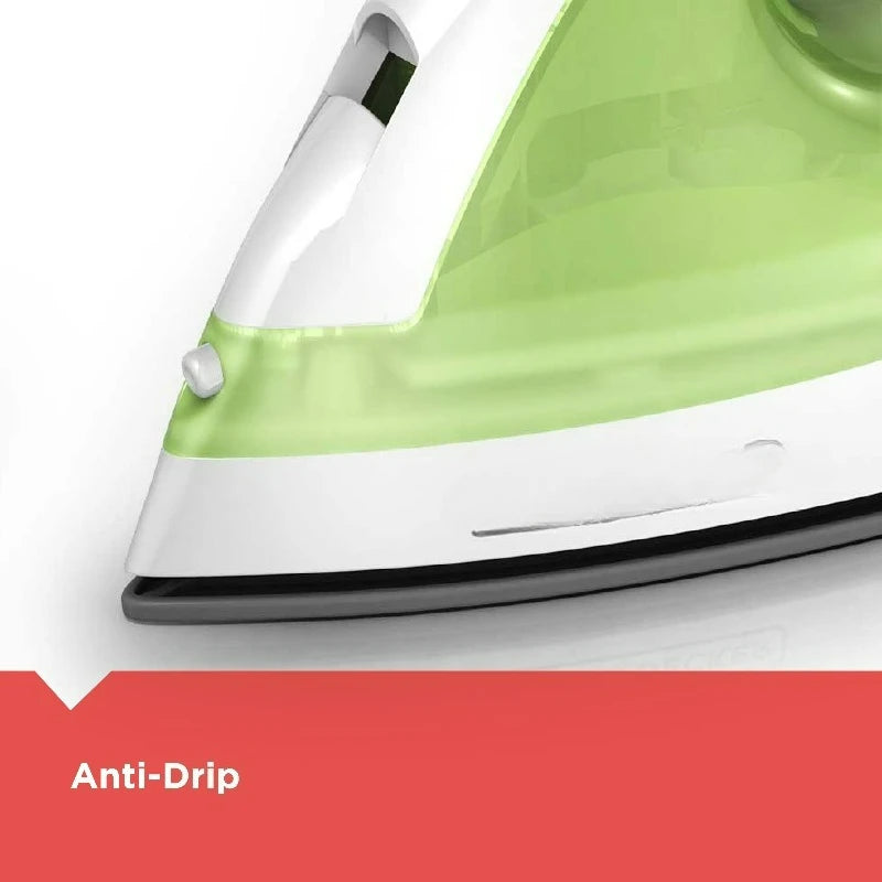Easy Steam Iron for Clothes, Smart Steam, 1200W, TrueGlide Nonstick Soleplate, Auto Shut-Off, Anti-Drip, Green & White by S And B Enterprise