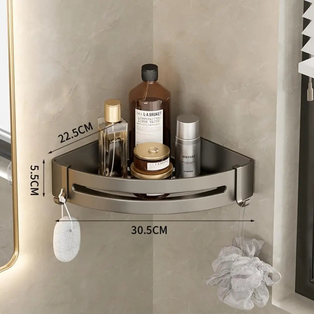 Triangle Adhesive Shower Caddy Set For Corner Showers by S And B Enterprise