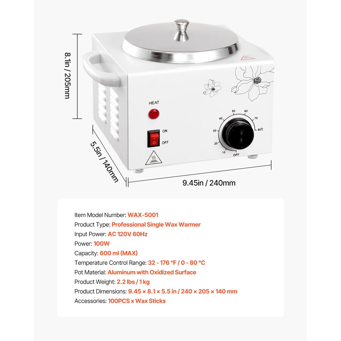 Wax Warmer Paraffin Heater Electric For Home Use Spa by S And B Enterprise
