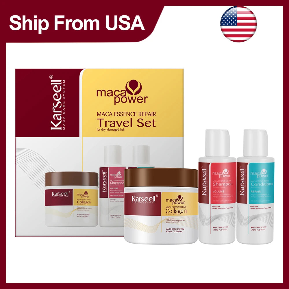 Karseell Collagen Hair Mask And Conditioner Travel Set by S And B Enterprise