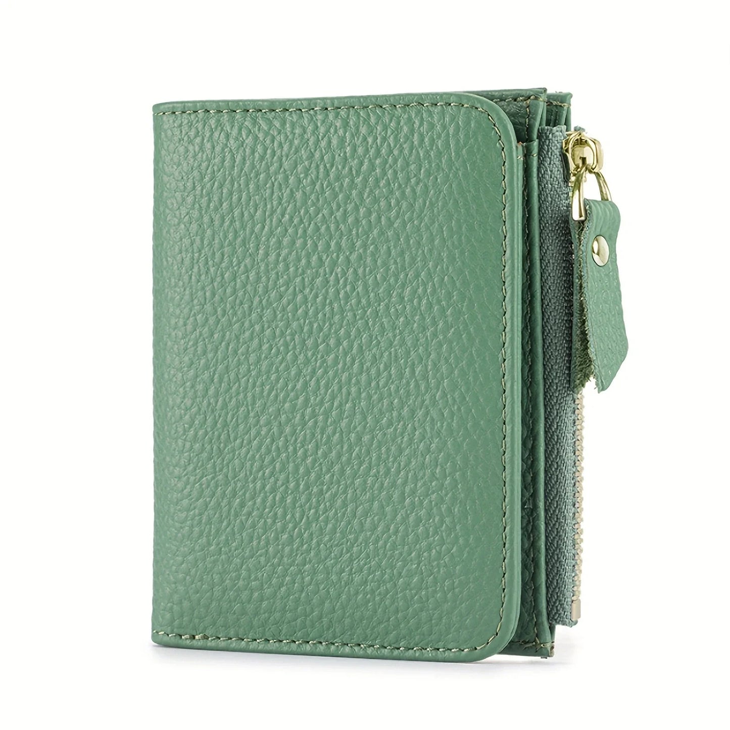 Unisex RFID Zipper Wallet PU Card Holder Slim Coin Purse