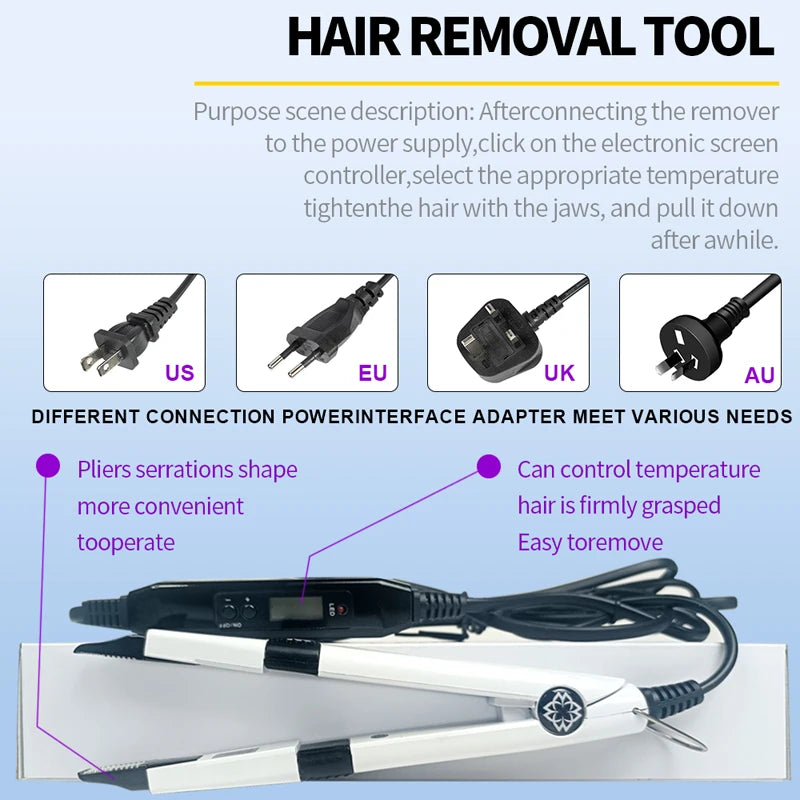 Wikytina Professional Hair Extensions Kit With UV Glue Tools