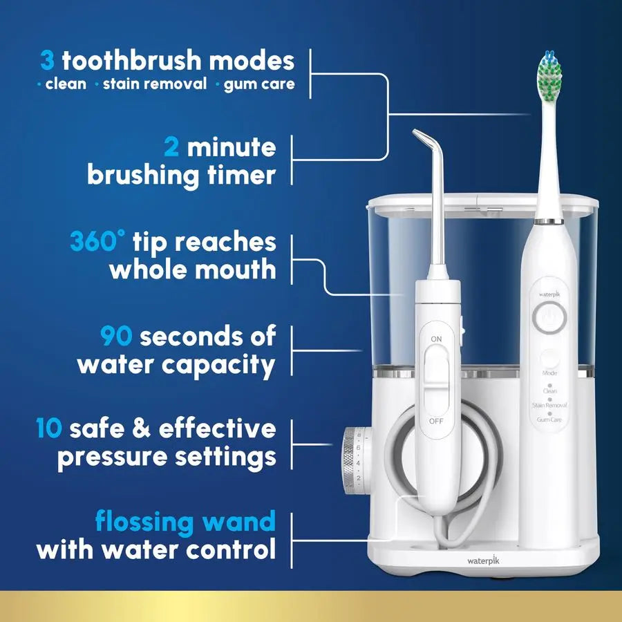 XMSJ Sensonic Complete Care Water Flosser And Rechargeable Toothbrush Combo