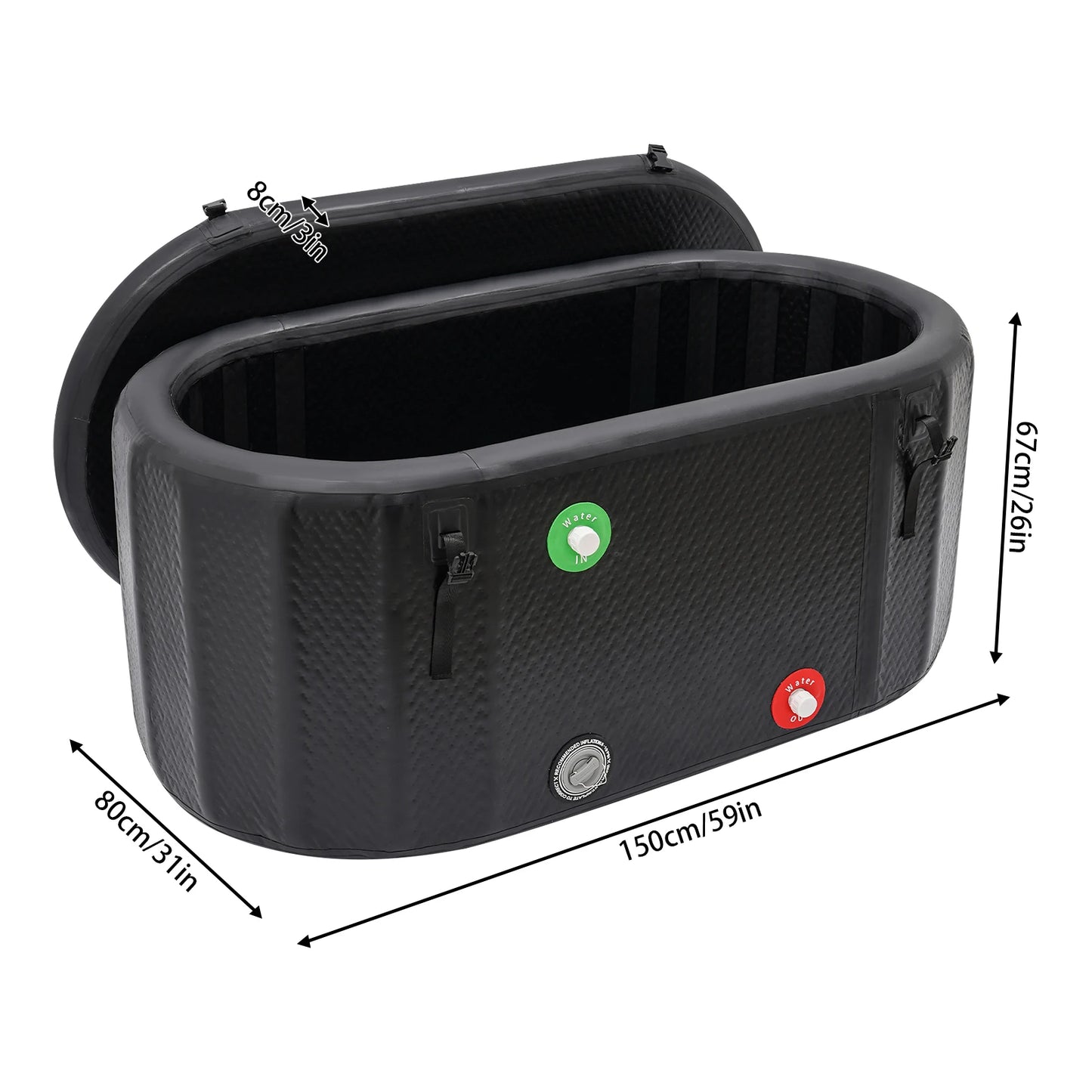 Inflatable Ice Bath Tub For Athletes Recovery With Pump