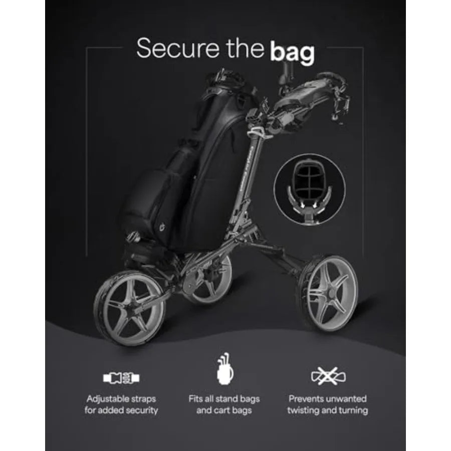 YAO HUI HUANG Golf Push Cart 3 Wheel Foldable Aluminum