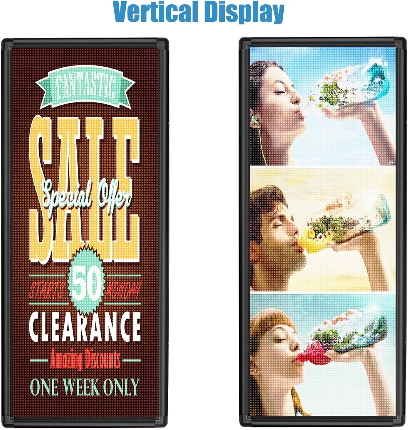 P6 Outdoor LED Sign Full Color 40'' x 18'' WiFi Scrolling LED Display With High Resolution High Brightness Programmable LED Sign by S And B Enterprise