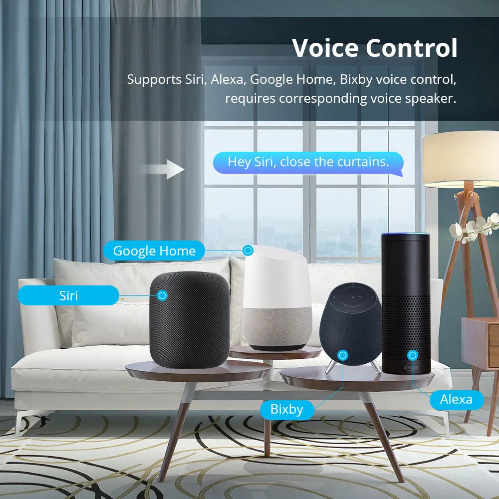 Zemismart Matter Over WiFi Curtain Track With Smart Motor HomeKit