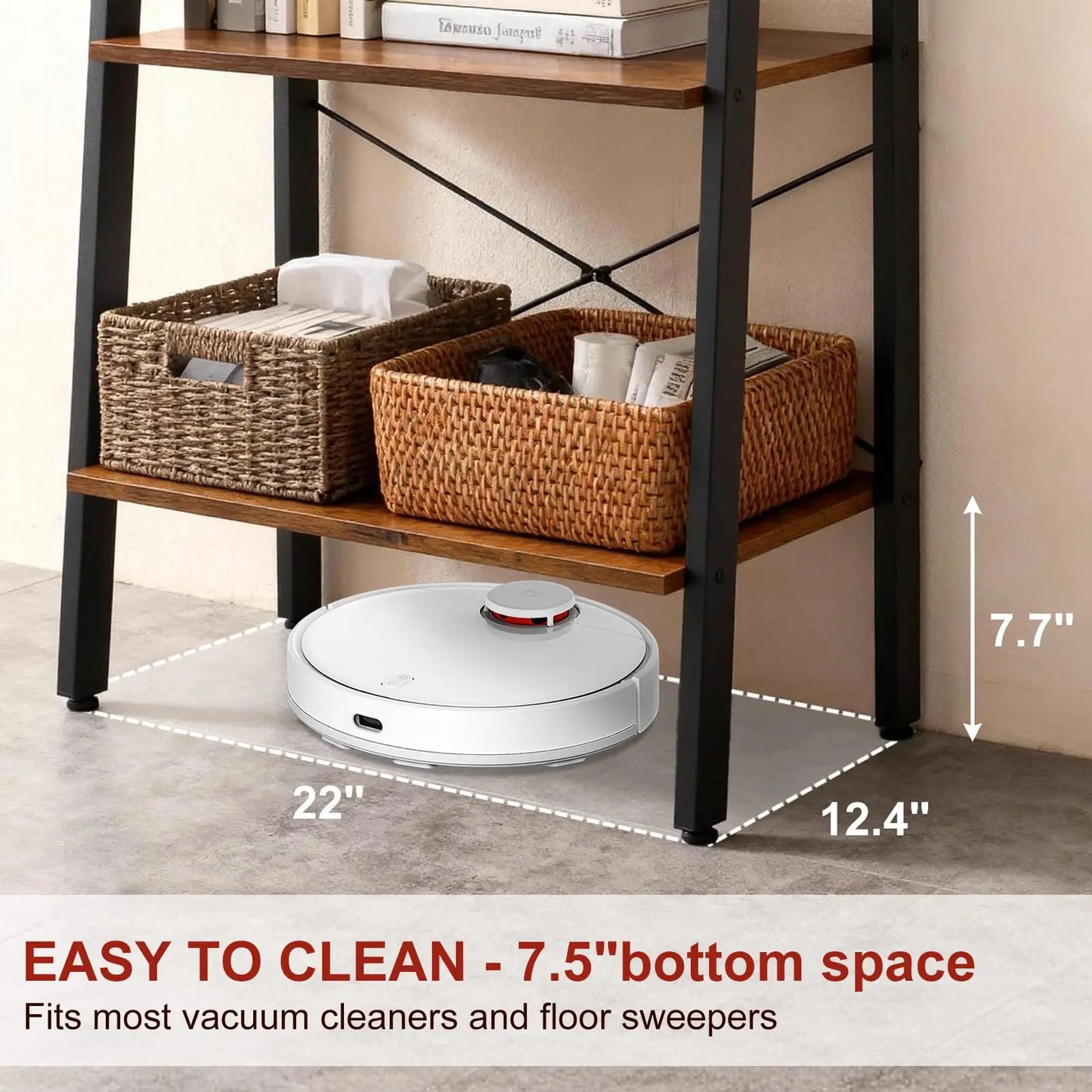 JHK 4-Tier Wooden Display Bookshelf For Living Room Organization