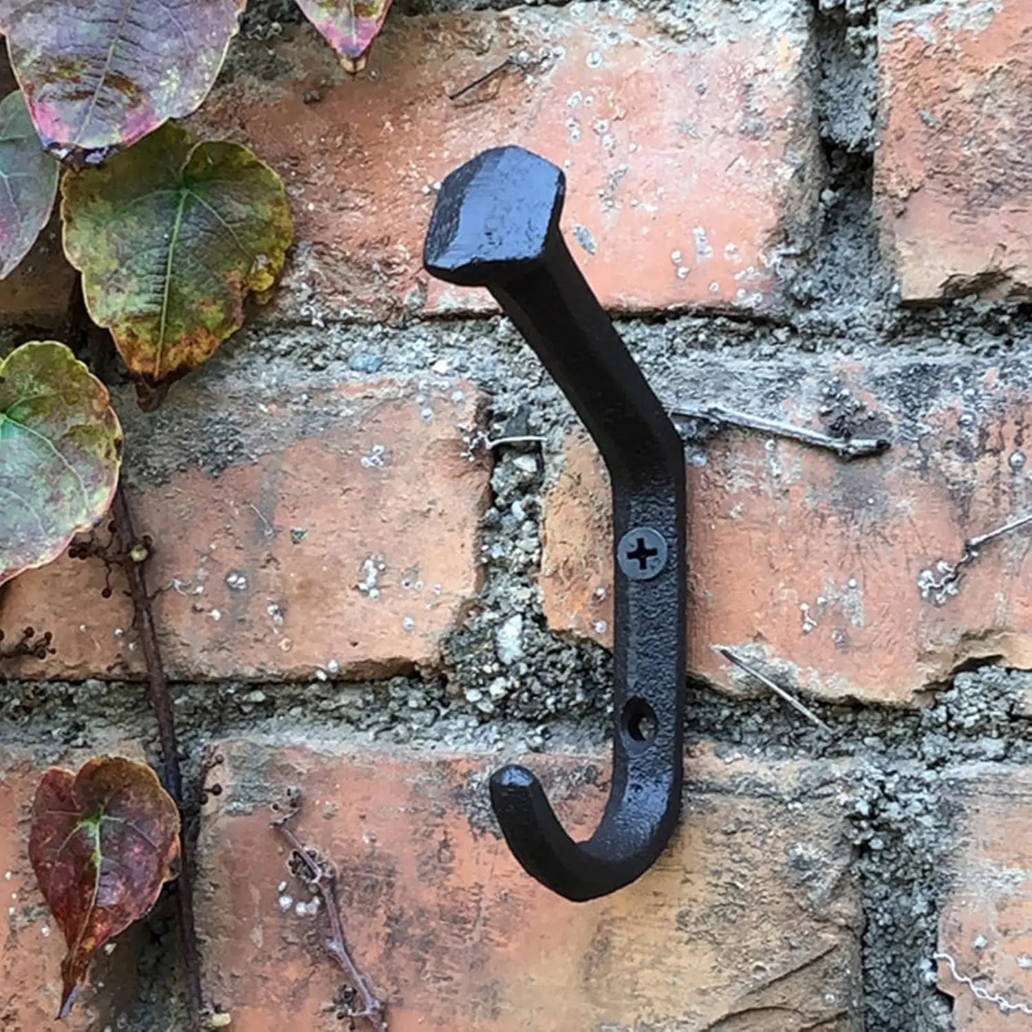 Rustic Cast Iron Wall Mounted Coat Rack With Hooks by S And B Enterprise